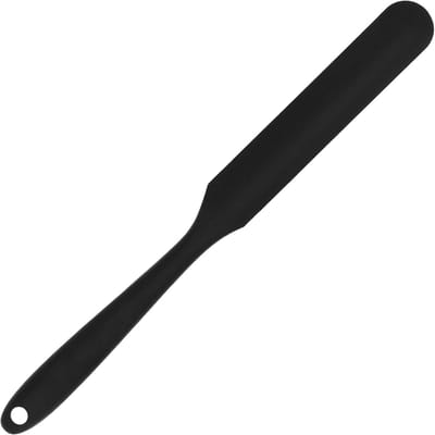 Pannenkoekspatel - Crêpe spatel - Beslag uitstrijken - Hittebestendig siliconen - 24 cm lengte - Zwart