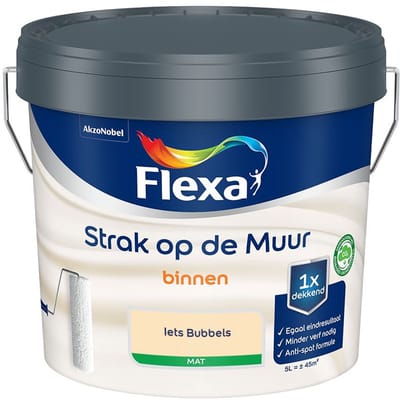 Flexa - Strak Op De Muur Binnen Mat - Iets Bubbels - Mengverf - 5 L