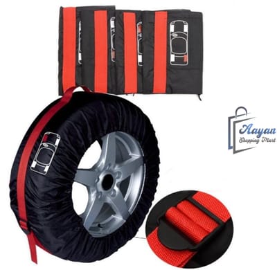 Bandenhoezen Set van 4 – Voor 19-23 Inch Wielen – Waterdichte Wielhoezen met Handvat – Bescherming voor Autobanden Opslag – Zwart – 79929