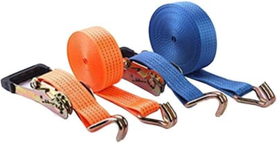 Ratelband Set - Spanbanden Vracht - Lading Zekeren - Snelsluiting Klemslot - 2 inch x 20 ft - Blauw