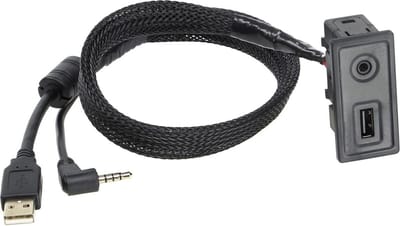 ACV 44-1324-002 tussenstuk voor kabels OEM USB / AUX USB-A / 3,5mm Zwart