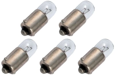 Signaallamp Ba9s 24V 0.6W - 25 mAh - 5 stuks - T9 Gloeilamp Ø9mm - 23mm - 2500K - Dimbaar