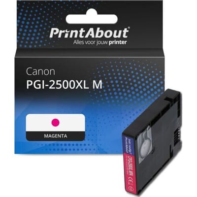 PrintAbout Inktcartridge PGI-2500XL M Magenta Hoge capaciteit geschikt voor Canon