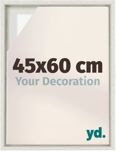 Your Decoration - Baklijst 45x60 cm - White Wash - Baklijst voor Canvas - MDF - Lyon