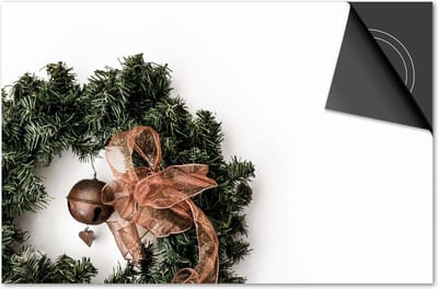 Inductie beschermer 60x60 - afdekplaat inductie mat - Dietrix Kookplaat beschermer - Exclusief - Feestdagen - Kerst krans