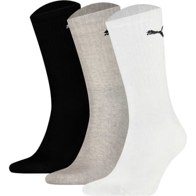 Puma sokken hoog wit-zwart-grijs 3-pack-35-38