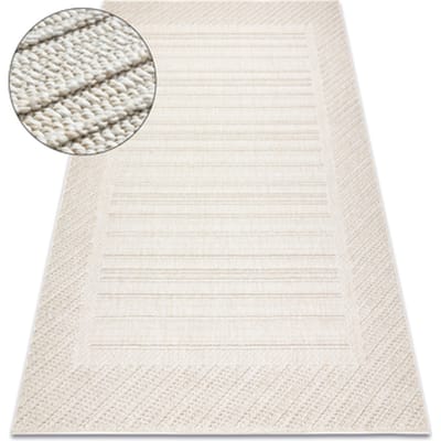 Kleden Rugsx Tapijt JERSEY 19261 crème - Kader, structureel, 60x100 cm
