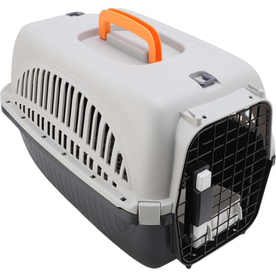 Plastic Huisdier Draagmand Eenvoudig te Monteren Ruime Ruimte Uitstekende Ventilatie Draagbare Honden Draagmand voor zwart