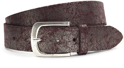 Dames ceintuur bruin metallic - 4 cm breed - Leer - Jeans riem - Casual - Maat 100