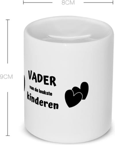 Akyol - vader van de leukste kinderen Spaarpot - Vader - de leukste papa - vader cadeautjes - vaderdag - verjaardag - geschenk - kado - 350 ML inhoud