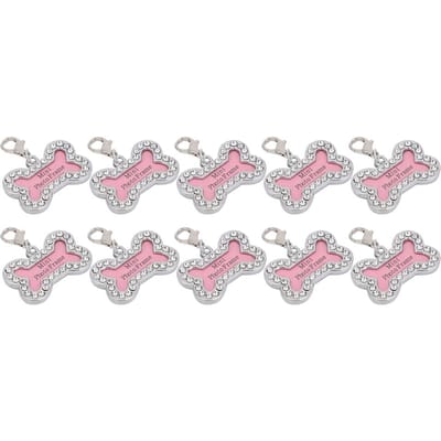 10 Stuks Hond Kat Tag Custom ID Anti-Verlies Huisdier Belettering Roestvrij Staal Hangend Ketting