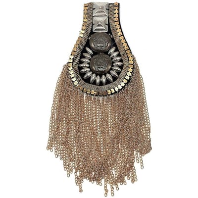 Schouder Broche Kwasten Strass Sieraden Handgemaakt Glanzend Epaulet Kleding Decoratie gray
