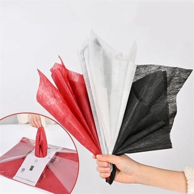 Dailygoods- Bloempapier 145 Vellen - Waterdicht Inpakpapier - Melkkatoenen Papier - Geplooid Uittrekbaar - Geschikt voor Bloemen - Voor Verpakkingen en Knutselprojecten