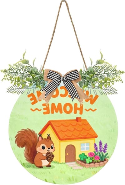Decoratief Welkomstbord - Deurbord Huis - Huis Versieren - Levendig Kleurontwerp - 30 x 30 cm - Multicolor