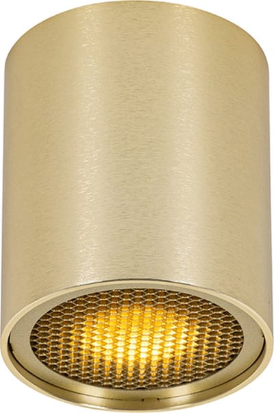 QAZQA tubo - Design Plafondspot | Spotje | Opbouwspot - 1 lichts - Ø 8 cm - Goud - Woonkamer | Slaapkamer | Keuken