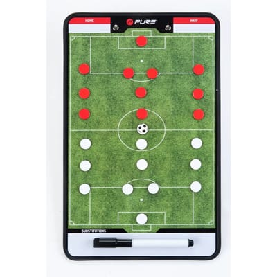 Pure2Improve - Tactiekbord / Coachbord - Voetbal - wit/zwart