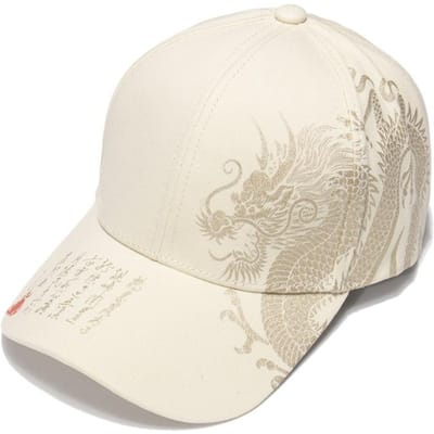 Nieuwe Unisex Gouden Draak Print Snapback Baseballpetten Lente en Herfst Buiten Verstelbare Casual Petten Zonbeschermingspet Adjustable beige
