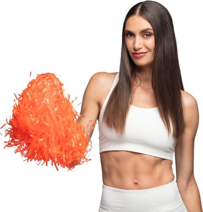 Boland - Pompom oranje Oranje - Volwassenen - Unisex - Cheerleader - Sport