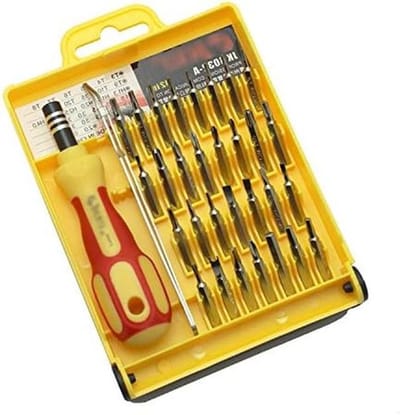 Precisie Schroevendraaierset - Multifunctionele Kit - Elektronica Reparatie - 32 Delige Set - 140 x 85 x 30 mm - Grijs