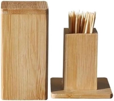 Tandenstoker Dispenser - Tandenstoker Houder - Thuisgebruik Keuken - Houten Decoratie - 1 Stuk - Natuurlijk Hout