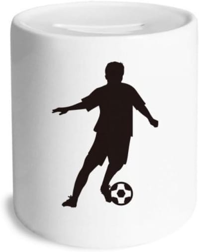 Voetbal Spaarpot - Munt Case - Geld Besparen - Verwijderbare Rubberen Stop - 9 cm Hoog - Meerkleurig