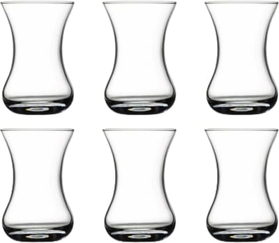 Pasabahce Theeglazen - Set van 6 - 125cc - Theeglazen Set Turkse Theeglazen