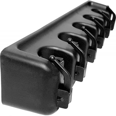 longziming -Matzwarte Gereedschapshouder met Automatische Balklem – Anti-Slip Wandhouder voor Stelen 1,5–3 cm – Stevige Opbergoplossing met Schroeven en Pluggen – Voor Huis, Garage en Schuur