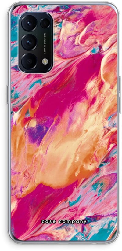 Case Company® - Hoesje geschikt voor Oppo Find X3 Lite hoesje - Pastel Echoes - Soft Cover Telefoonhoesje - Bescherming aan alle Kanten en Schermrand