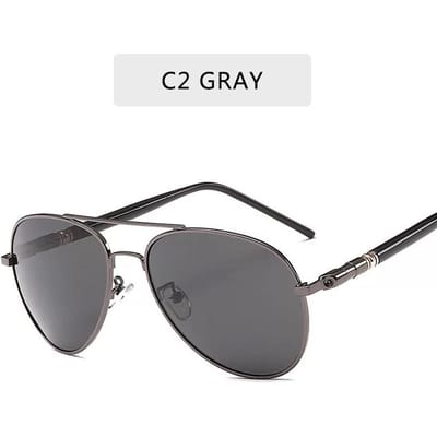 Luxe Heren Gepolariseerde Zonnebril Autorijden Zonnebril Heren Dames Designer Vintage Zwarte Piloten Zonnebril UV400 Polarized gray