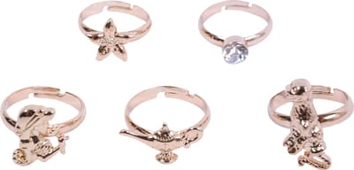 5x Goudkleurige ringen - DISNEY Aladdin