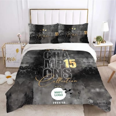Israël MHFC Maccabi - Haifa Champions 15 Beddengoed Set Dekbedovertrek Slaapkamer Eenpersoons Tweepersoons King Size Dekbedovertrek Hometextiel 3-delig EU SuperKing 260x220