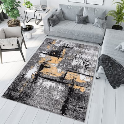 Tapiso Maya Vloerkleed Woonkamer Modern Grijs Tapijt Maat- 80x150
