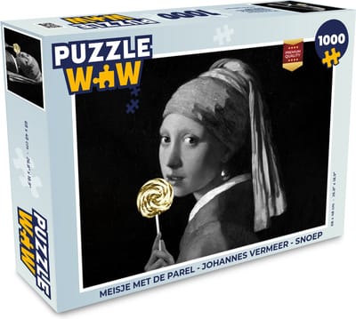 Puzzel Meisje met de parel - Johannes Vermeer - Snoep - Legpuzzel - Puzzel 1000 stukjes volwassenen
