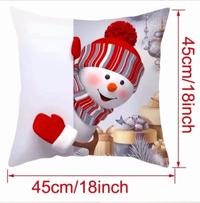 2 x Kerst Kussenhoesjes/ Sneeuwpop en de Kerstman/ 45x45 cm/ Kussensloop/ Kerstcadeau/ Gift/ Sierkussen/ zachte stiffen/ sfeerkussens/ woonkamer/ Portret Kerst/ Winter/ Kerstversiering/ Kerstdecoratie/ Christmas decorations/ Kerstaccessoires…2 Stuks