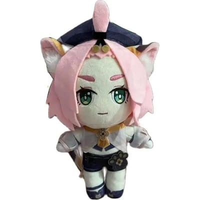 Genshin Impact Diona Cosplay Pluche Poppen Speelgoed 20cm Anime Karakter Schattig Zacht Gevuld Kussen Kerstmis Thanksgiving Cadeau 20cm gray
