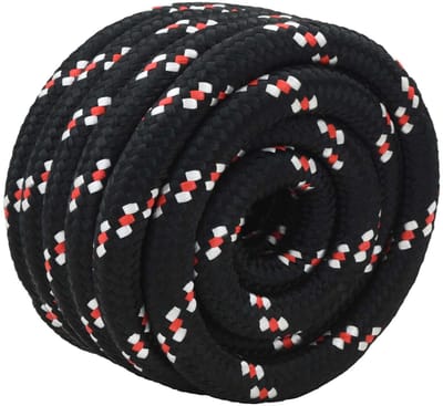 vidaXL - Boottouw - 5 - mm - 25 - m - Zwart - en - Rood