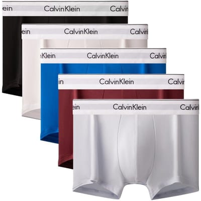 Calvin Klein Boxer Briefs à Ceinture Lettre et Entrejambe Antibactérien Anti-Irritations Sous-vêtements Homme NB3764 M white