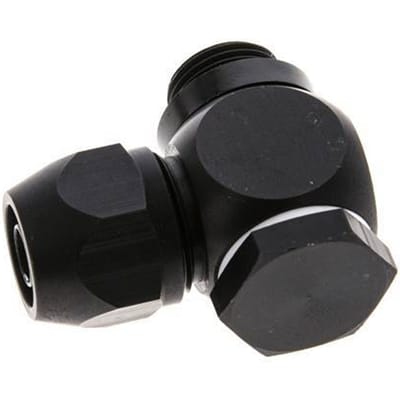 12x9mm & G3/8'' Aluminium L-Vorm Knelfitting Buitendraad 10bar Kunststof en Polyamide