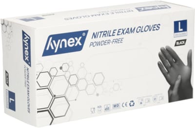 Hynex Wegwerphandschoenen nitril - maat L - 200/box - Zwart - 3,5 gram - poedervrij