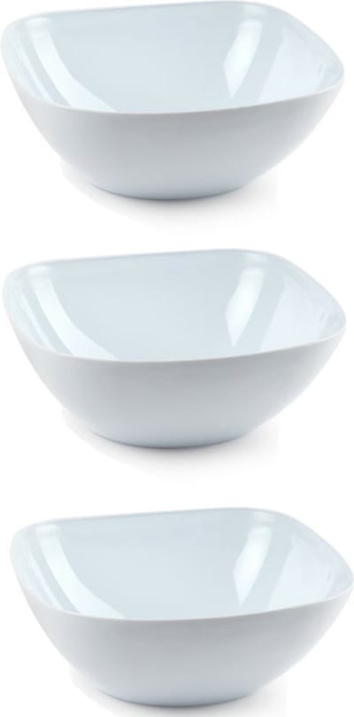 Plasticforte voedsel serveerschalen - set 10x - wit - kunststof - 2700 ml/1800 ml/680 ml