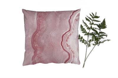 Sierkussens - Kussentjes Woonkamer - 40x40 cm - Rosé - Agaat geode - Stenen - Kristal