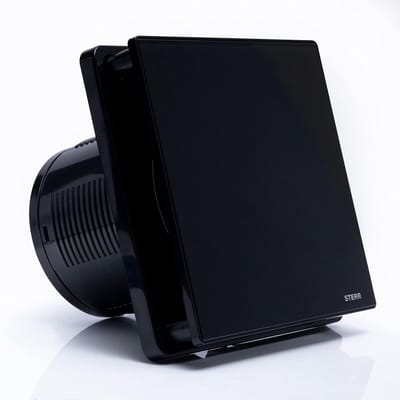 Zwarte Afzuigkap 100 mm - Stille Badkamerventilator voor Optimale Luchtafzuiging