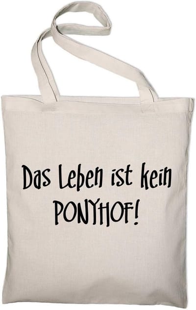 Fun Jute Tas - Katoenen Boodschappentas - Dagelijkse Boodschappen - Lange Handgrepen - 38 x 42 cm - Naturel