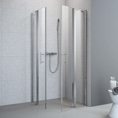 Megabad Profi Collection Planplus round shower 4-piece 80 x 80 x 195 cm MBPPRDD80