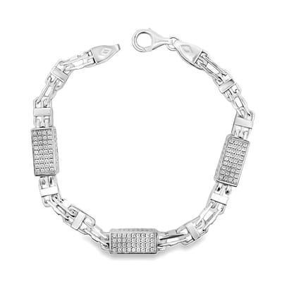 Juwelier Zwartevalk - Zilveren (gerhodineerd) magnum chain armband - 23.408/19 cm