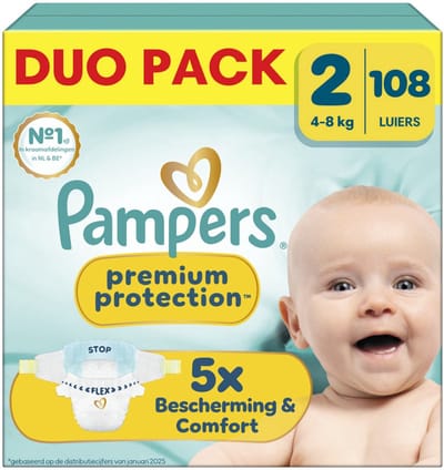 Pampers Premium Protection luiers maat 2 108st 4-8KG