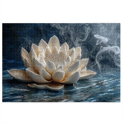 Bloemen Puzzel - Lotus Puzzel - Ontspanning Thuis - Letters op Achterkant - 87x57 cm - Meerkleurig