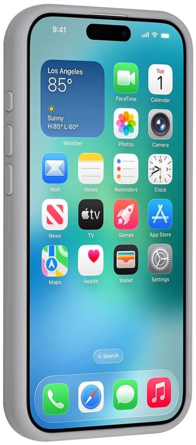 TUNIQ telefoonhoesje voor Apple iPhone 17 Air - Siliconen backcover - Grijs