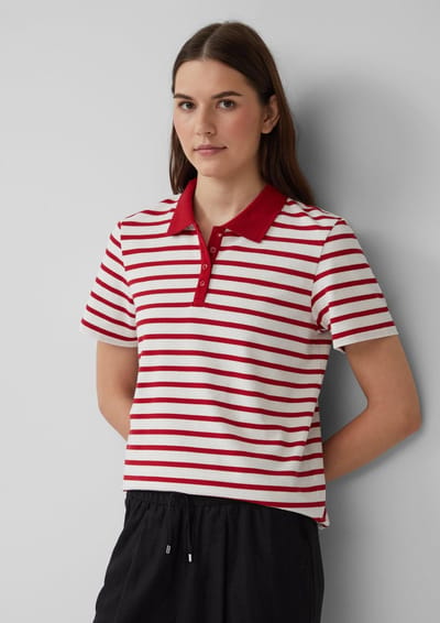 s.Oliver - female - Kort poloshirt van katoen piqué