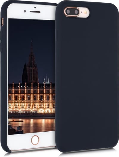 kwmobile telefoonhoesje geschikt voor Apple iPhone 7 Plus / iPhone 8 Plus - Hoesje met siliconen coating - Smartphone case in bosbesblauw
